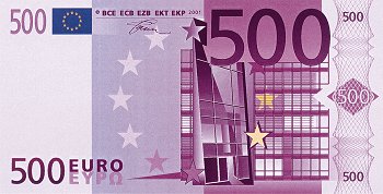 500 Euros - my favorite denomitnation