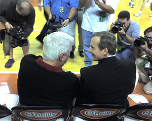 Bobby Knight and Rick Barnes at the Texas Ass Whooping Feb. 20th, 2007
