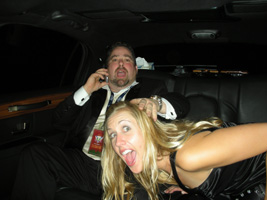 Timmy and Kristien in Limo after Grammy's